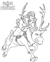 coloriage reine des neige kristoff vole au secours d anna